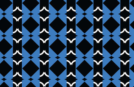 Vector seamless pattern, abstract texture background, repeating tiles in three colors.
