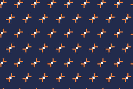 Vector seamless pattern, abstract texture background, repeating tiles in three colors.