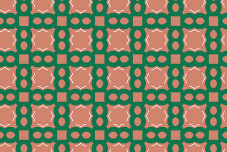 Vector seamless pattern, abstract texture background, repeating tiles in three colors.