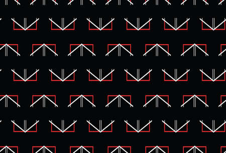 Vector seamless pattern, abstract texture background, repeating tiles in four colors.