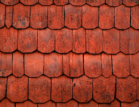 Texture of old painted wooden roofs.の写真素材