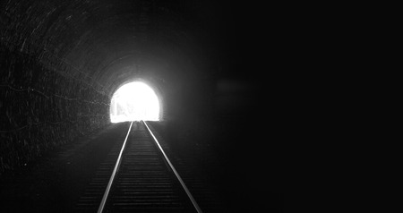 At the end of the tunnel light.の写真素材