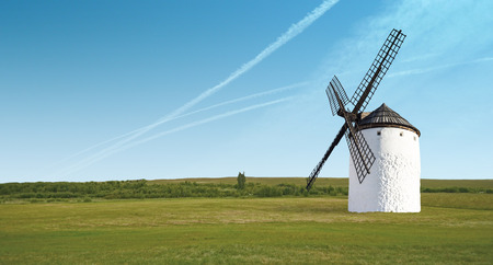 Windmill in the summer in the countryside.の写真素材