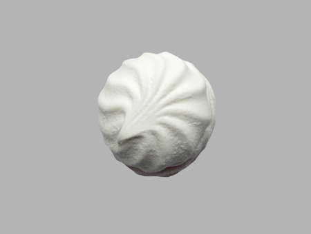 Sweet marshmallows, on an isolated gray background.の写真素材
