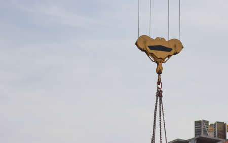 Crane working on a construction site at home.の写真素材