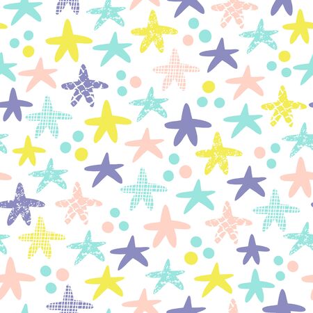 Star seamless pattern. Surface decoration. Vector illustration.のイラスト素材