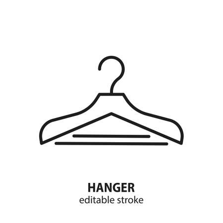 Hanger line icon. Laundry sign. Editable stroke.のイラスト素材
