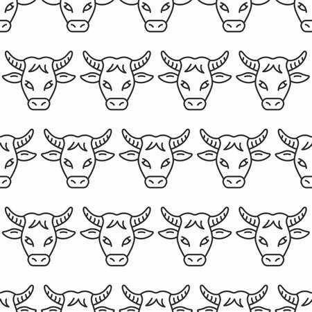 Cow seamless pattern. Vector illustration.のイラスト素材