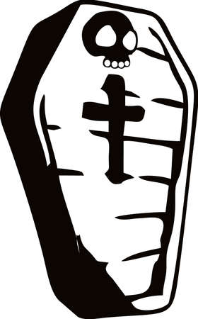 Vector illustration Tombstone on white background.のイラスト素材