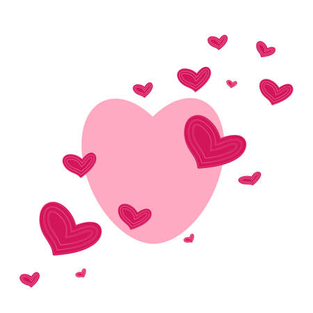 Vector illustration. Love theme. Isolated elements. Clipart. Delicate pink range.のイラスト素材