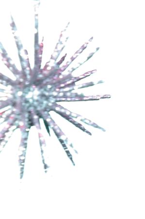 abstract photograph of a metallic christmas decoration