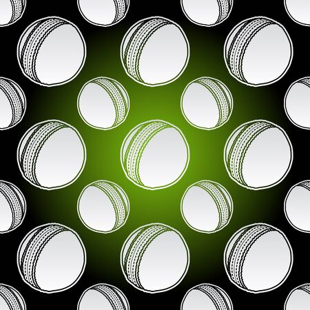 Seamless background illustration of repeating cricket ballsのイラスト素材