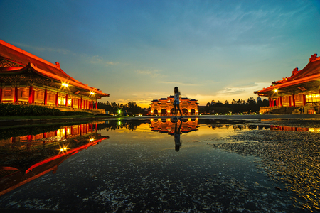 Rain in the Liberty Square, taipeiの写真素材