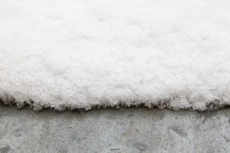 Snow on metal roofの写真素材