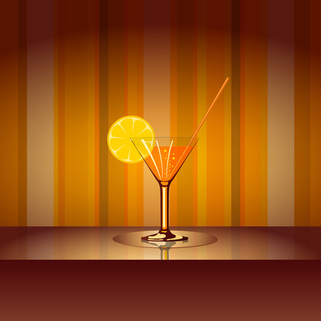 illustration of a cocktail with bacgroundのイラスト素材