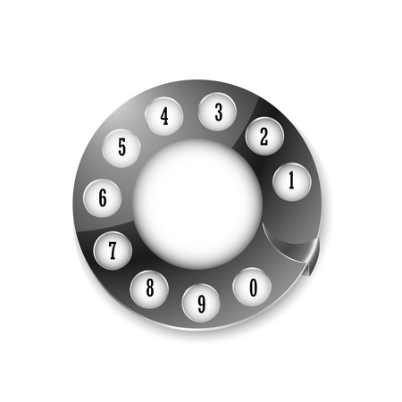 telephone disk isolated on white, vector ilustrationのイラスト素材