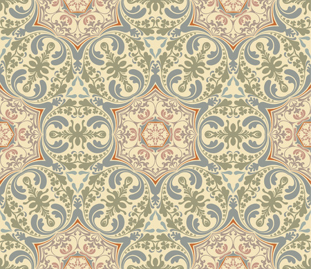 Seamless Damask pattern, vector illustration