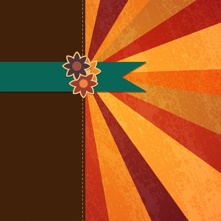 abstract grunge background with flowersのイラスト素材