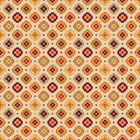 vintage pattern with abstract flowersのイラスト素材