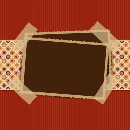 Vintage picture frames with abstract background    のイラスト素材
