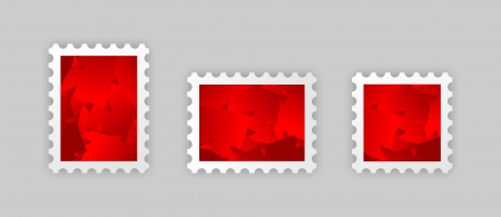 postage stamps with the red abstract pictureの写真素材
