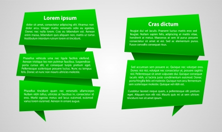 vector green text label with the pointer on bottomのイラスト素材