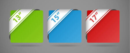 vector symbol indicating the size of display with light shadowのイラスト素材