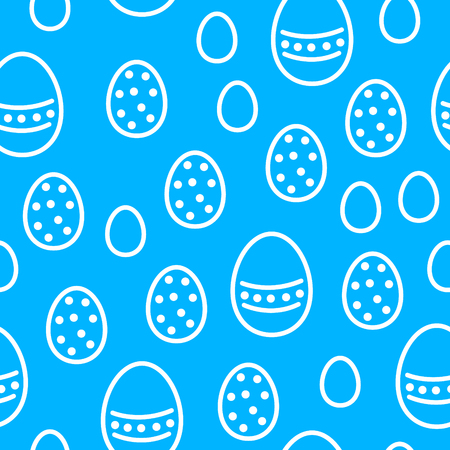 vector repeated easter pattern with many white eggsのイラスト素材