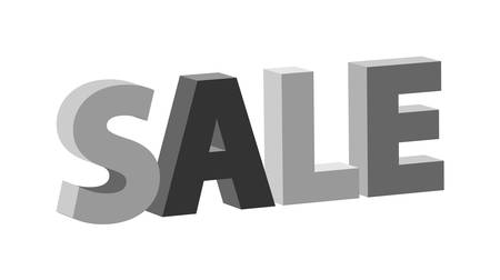 vector 3D gray retro sale sign on blue backgroundのイラスト素材