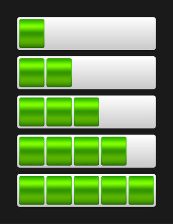green loading bar indicate procedure of loadのイラスト素材