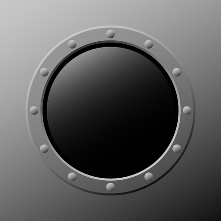 vector rocket window with the light reflectionのイラスト素材