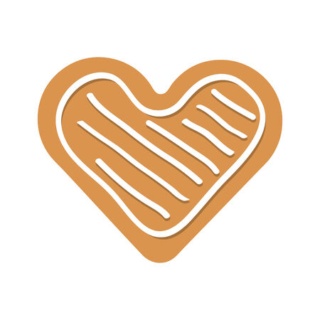 vector christmas tree gingerbread with white sugar toppingのイラスト素材