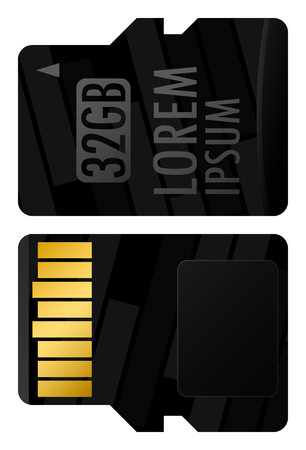 vector memory card corporate identity, design of corporate objectsのイラスト素材