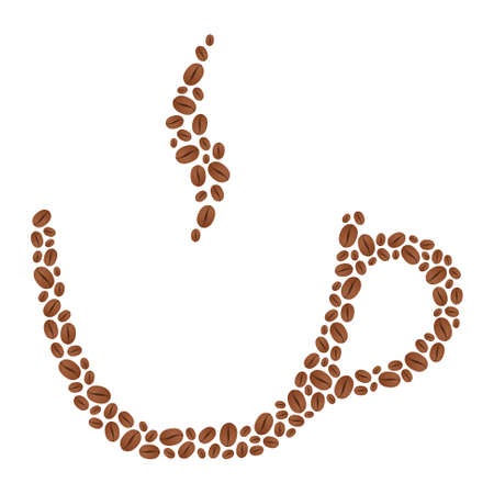 vector coffee abstract illustrationのイラスト素材