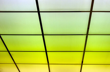 Abstraction light decoration with colored light and black linesの写真素材