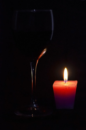 Still life in minimalism style with candleの写真素材