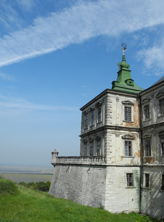 Old castle facade in Pidgirci vollage in Ukraineのeditorial素材