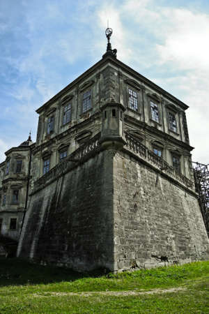Old castle facade in Pidgirci vollage in Ukraineのeditorial素材