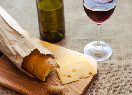 Still life with glass of wine isolatedの写真素材