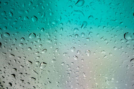 Water droplets on car glassの写真素材
