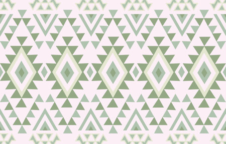 pattern in ethnic concept. There are geometric shapes in this ethnic pattern makes it looks Indian style This ethnic design is suitable for textile industry, fashion industry and also home decoratingのイラスト素材
