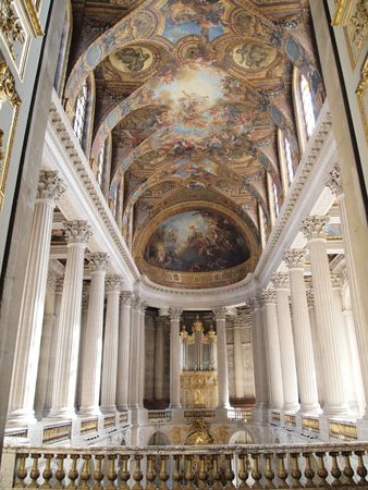 Indoor photo of Versailles Church Kind on a hall at Versailles in France のeditorial素材