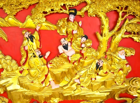 The Eight Immortals (ba xian) are a group of legendary god in Chinese mythology .の写真素材