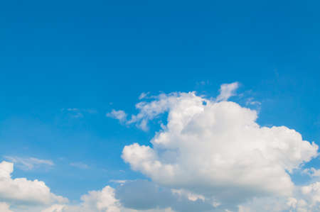 Blue sky with cloud backdrop. Beautiful natural of sky abstract or background.Soft image.