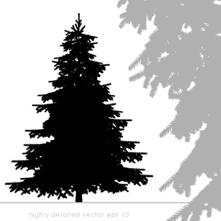 Christmas tree vector with highly details.のイラスト素材