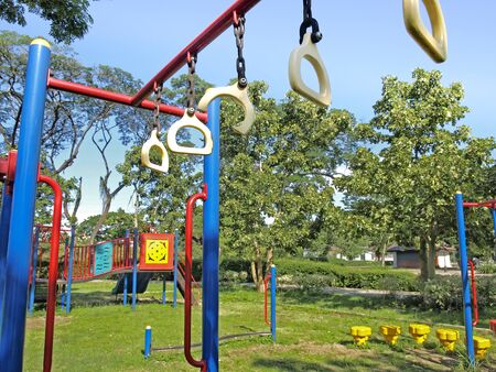 Playground in the park.の写真素材