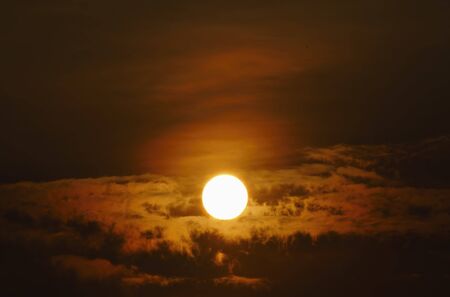 sun in magic sky, real photosの写真素材