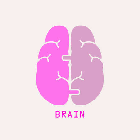 Brain coordination. Brain works concept. Thinking. Vector Illustration.のイラスト素材