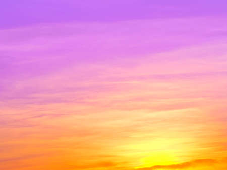 Colorful smooth morning sky gradient. morning with streaky clouds.の写真素材