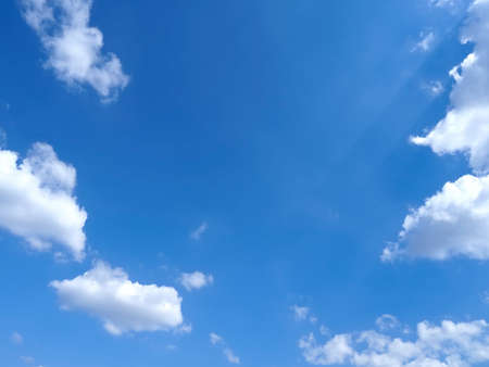 Nice cloud with clear sky backgroundの写真素材